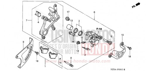 REAR BRAKE CALIPER CR125R6 de 2006